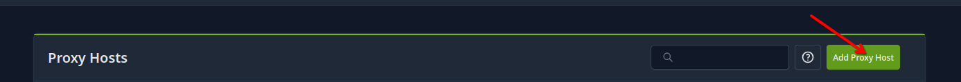 add Proxy Host